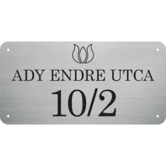 Egyedi Prémium házszámtábla utcanévvel (Prime 5 mini) 300×150 mm