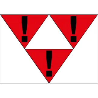 RID 15-ös számú tolatási bárca - Ütközési és gurítási tilalom! matrica