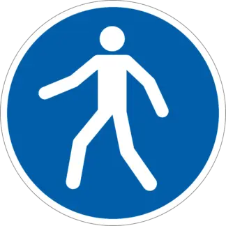 Gyalogosok részére! padlójelölő (ISO 7010-M024 piktogram)