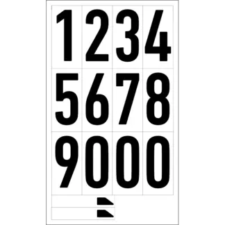 Számsorozat matrica (fehér/fekete)