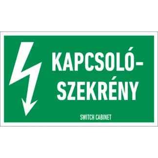 Kapcsolószekrény matrica