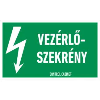 Vezérlőszekrény matrica