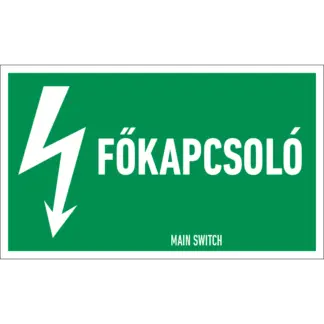 Főkapcsoló matrica / tábla