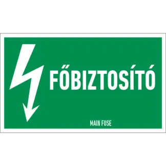 Főbiztosító matrica / tábla