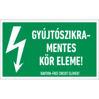 Gyújtószikramentes kör eleme! matrica