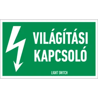 Világítási kapcsoló matrica / tábla