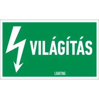 Világítás matrica / tábla