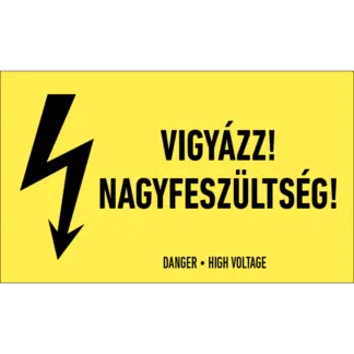 Vigyázz! Nagyfeszültség! matrica / tábla