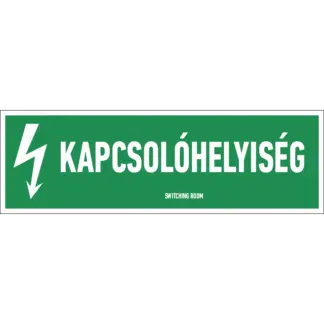 Kapcsolóhelyiség matrica / tábla