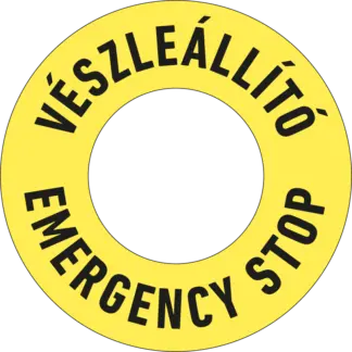 Vészleállító matrica