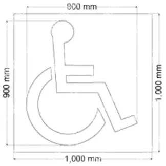 Akadálymentes parkoló festősablon 1000x1000 mm