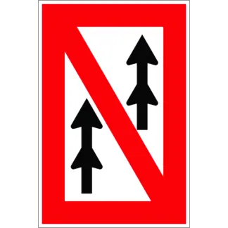 A.3 Kötelékkel előzni tilos! hajózási tábla