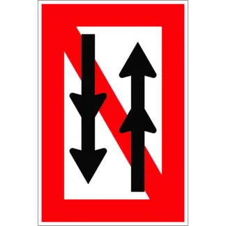 A.4.1 Kötelékek találkozása és előzése tilos! hajózási tábla