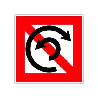 A.8 Megfordulni tilos! hajózási tábla