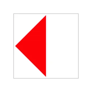 A.10 A jelzett területen kívül áthaladni tilos! hajózási tábla