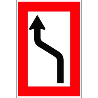 B.2.a Kötelező haladás a hajóút bal oldala felé hajózási tábla