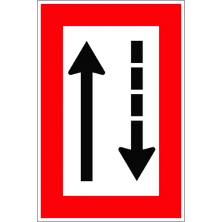 B.3.a Kötelező haladás a hajóút bal oldalán hajózási tábla