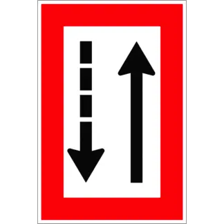 B.3.b Kötelező haladás a hajóút jobb oldalán hajózási tábla