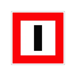 B.8 Veszély! Fokozott elővigyázatosság! hajózási tábla