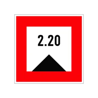 C.1.b Korlátozott vízmélység (méterben) hajózási tábla