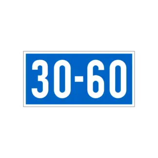 E.5.2 Vesztegelni szabad (adott két távolság között) hajózási tábla