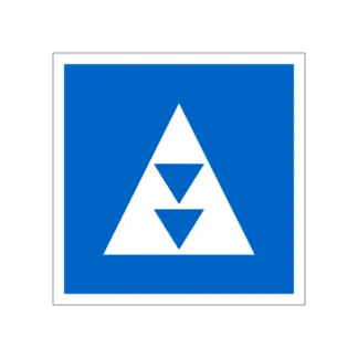 E.5.6 Kijelölt veszteglőhely személyzet nélküli hajóknak (2 kék jelzéssel) hajózási tábla