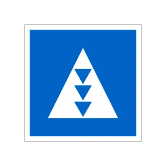 E.5.7 Kijelölt veszteglőhely személyzet nélküli hajóknak (3 kék jelzéssel) hajózási tábla