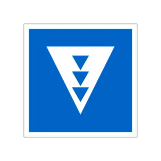 E.5.11 Kijelölt veszteglőhely személyzetes hajóknak (3 kék jelzéssel) hajózási tábla