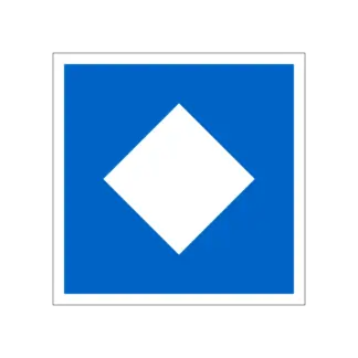 E.5.12 Kijelölt veszteglőhely személyzet nélküli és személyzetes hajóknak hajózási tábla