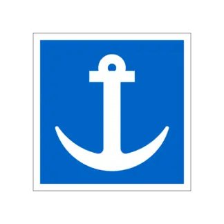 E.6 Horgonyzás megengedett hajózási tábla