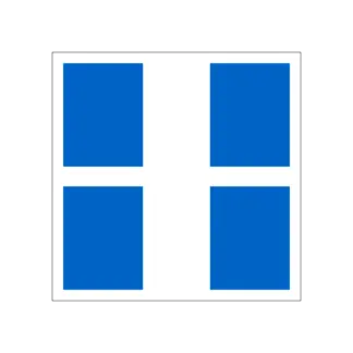 E.9.a Elért mellékág (keresztezéssel) hajózási tábla