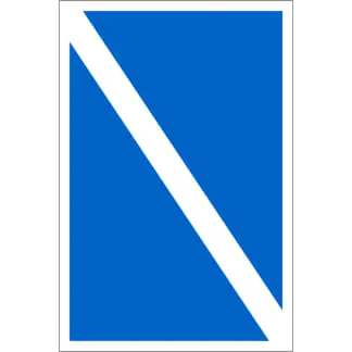 E.11 Útiránytartási kötelezettség vagy korlátozás vége hajózási tábla