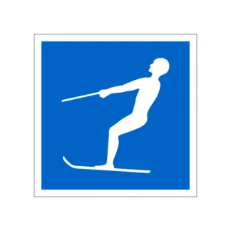 E.17 Vízisízés megengedett hajózási tábla