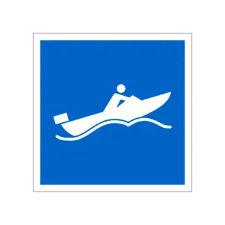 E.21 Sporthajó közlekedése nagy sebességgel megengedett hajózási tábla