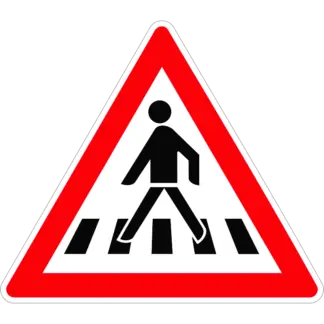 Gyalogos átkelés KRESZ közlekedési tábla