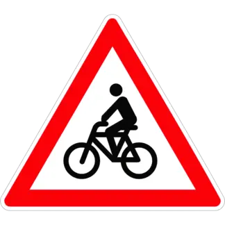 Kerékpárosok KRESZ közlekedési tábla