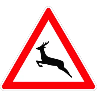 Szabadon élő állatok KRESZ közlekedési tábla