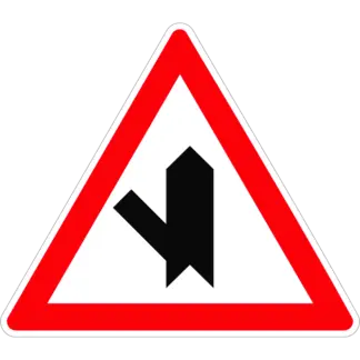 Útkereszteződés alárendelt úttal (6) KRESZ közlekedési tábla