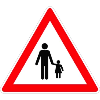 Gyalogosok KRESZ közlekedési tábla