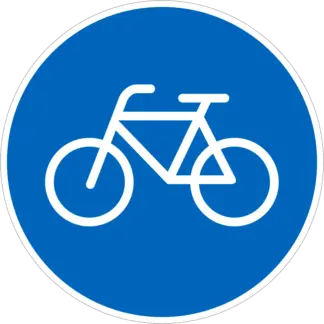 Kerékpárút KRESZ közlekedési tábla