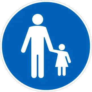 Gyalogút KRESZ közlekedési tábla