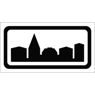 Lakott terület kezdete (3) KRESZ közlekedési tábla