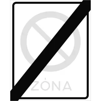 Korlátozott várakozási övezet vége KRESZ közlekedési tábla