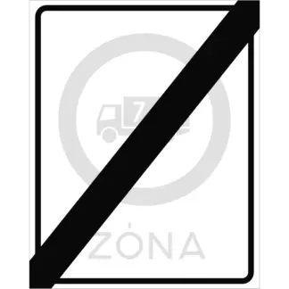 Korlátozott forgalmú övezet vége KRESZ közlekedési tábla