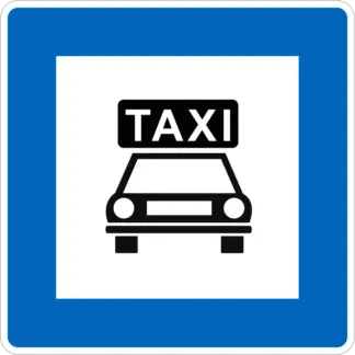 Taxiállomás KRESZ közlekedési tábla