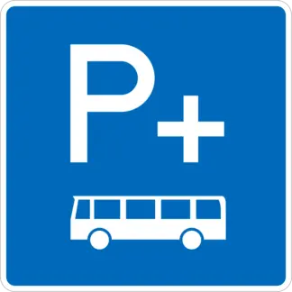 Parkolj és utazz! (autóbusszal) KRESZ közlekedési tábla