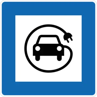 Elektromos töltő közlekedési tábla