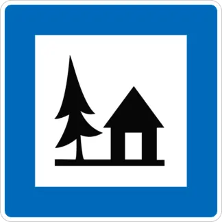 Ifjúsági szállás KRESZ közlekedési tábla