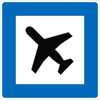 Repülőtér KRESZ közlekedési tábla