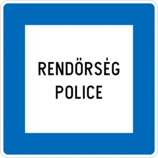 Rendőrség KRESZ közlekedési tábla
